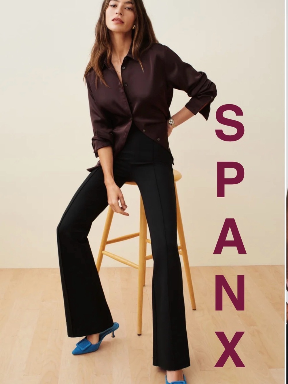 Spanx | NWT |  High-Rise Black Ponte Flare Pants - Women’s Large